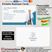 Medical Health Blue Physician Wave Uniform Scrubs  名刺