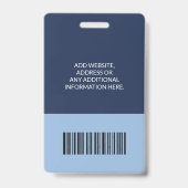 Medical Healthcare Clinic DoctorバーコードID バッジ (Back)