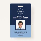 Medical Healthcare Clinic DoctorバーコードID バッジ (正面)