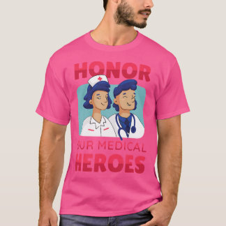 Medical Heroes DoctorナースHealthcare Doctors Men Tシャツ