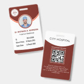 Medical ID Badge – Hospital Security Access Card バッジ (正面＆裏面)