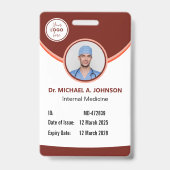 Medical ID Badge – Hospital Security Access Card バッジ (正面)