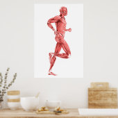 Medical Illustration Of Male Muscles Running 2 ポスター (キッチン)