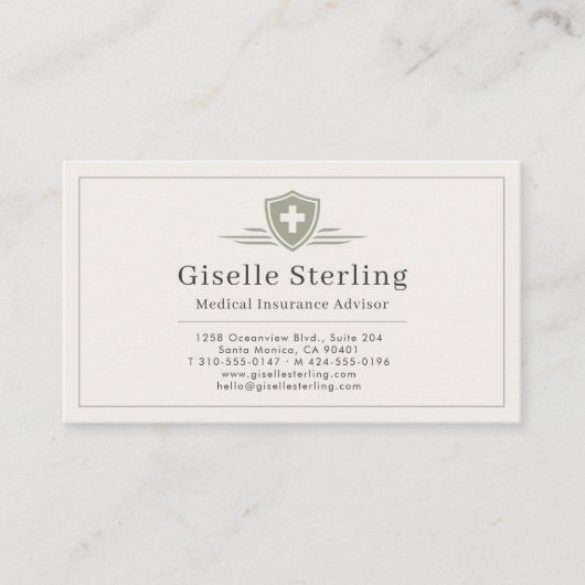 Medical Insurance Advisor 名刺 (正面)