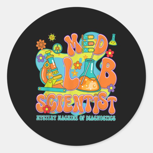 Medical Lab Scientistレトロラボウィーク走2025 Mls ラウンドシール (正面)