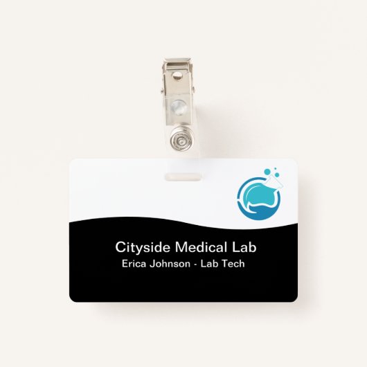 Medical Lab Staff Bulk Name Badges バッジ (裏面クリップ)