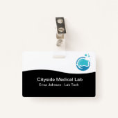 Medical Lab Staff Bulk Name Badges バッジ (正面クリップ)