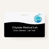 Medical Lab Staff Bulk Name Badges バッジ (裏面)