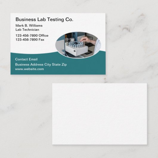 Medical Lab Testing Servicesビジネスモダンカード 名刺 (正面/裏面)