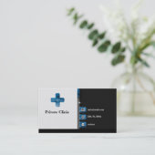 Medical Medicine私用医院の博士の救急処置 名刺 (スタンド正面)