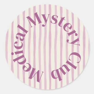 'Medical Mystery Club' Cute Health Humor Sticker ラウンドシール