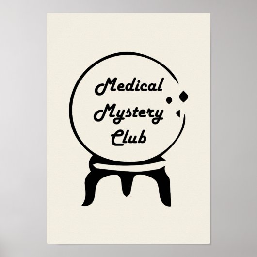 Medical Mystery Club Minimalist Wall Art ポスター (正面)