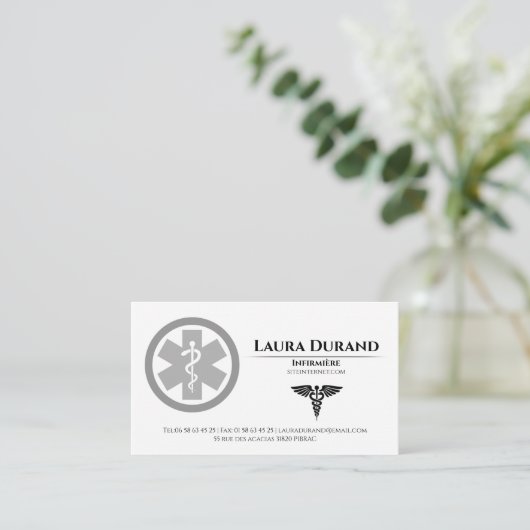 Medical Nurse Business Cards 名刺 (スタンド正面)