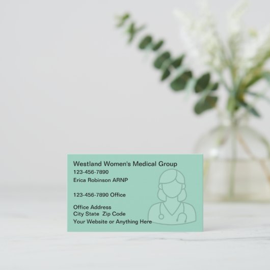 Medical Nurse Practitioner Business Cards 名刺 (スタンド正面)