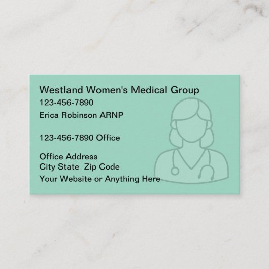 Medical Nurse Practitioner Business Cards 名刺 (正面)