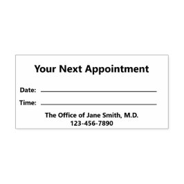 Medical Officeの次のアポイントメント セルフインキングスタンプ