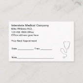 Medical Office Doctorアポイントメント名刺 名刺 (正面)
