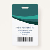 Medical Photo IDロゴブルーとホワイトバッジ バッジ (裏面)