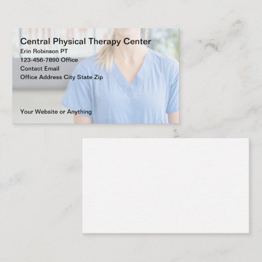 Medical Physical Therapy Services Business Cards 名刺 (正面/裏面)