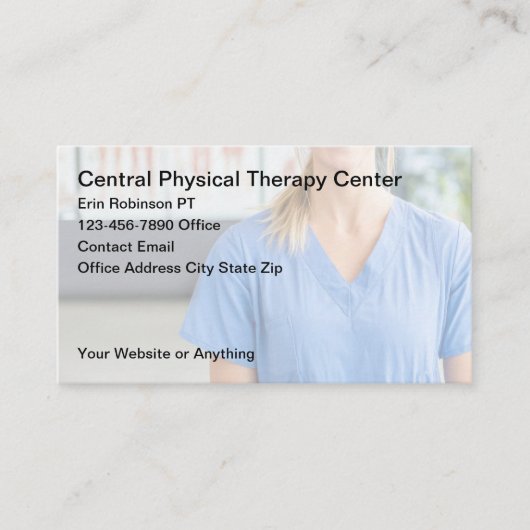Medical Physical Therapy Services Business Cards 名刺 (正面)