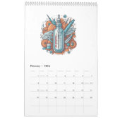 Medical Planner – Healthcare Vial Design カレンダー (2月 2026)