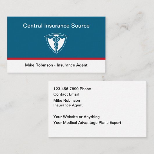 Medical Plans Insurance Agent 名刺 (正面/裏面)