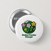 Medical Practice Manager開花 缶バッジ (正面&裏面)
