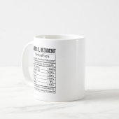 Medical Resident Nutritional Facts 11oz Coffee Mug コーヒーマグカップ (正面左)