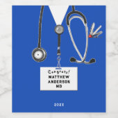 Medical School Graduation ワインラベル (シングルラベル)