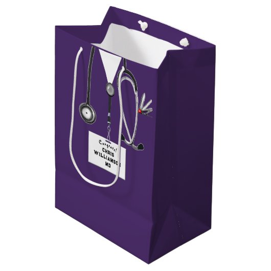Medical School Graduation Medium Gift Bag ミディアムペーパーバッグ (正面アングル)