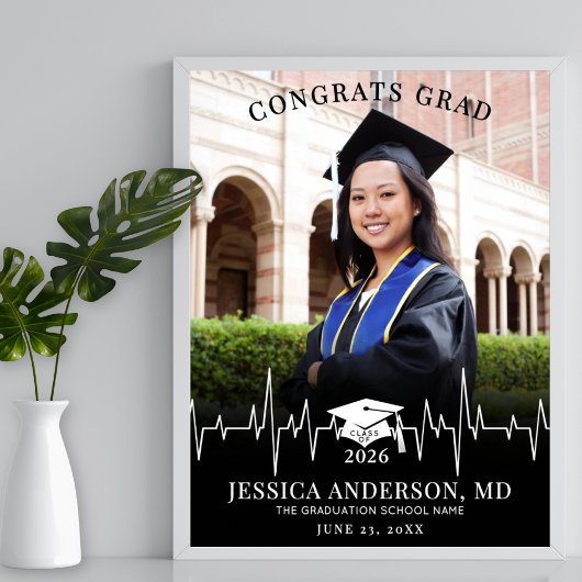 Medical School Graduation Photo Sign ポスター