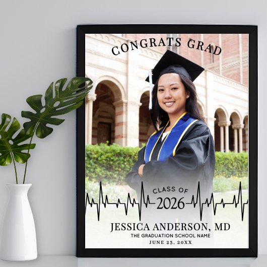 Medical School Graduation Photo Welcome Sign ポスター