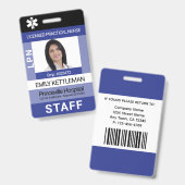 Medical Staff Photo ID Badge - Editable バッジ (正面＆裏面)