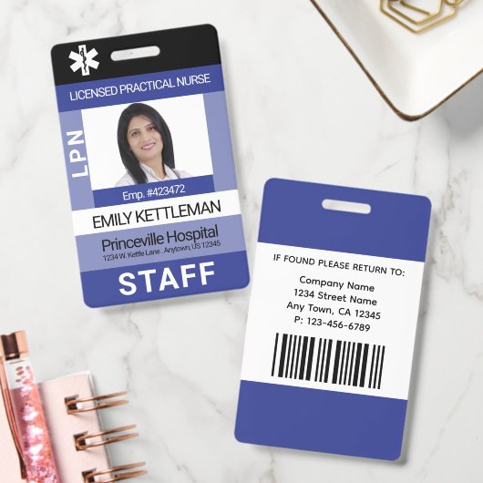 Medical Staff Photo ID Badge - Editable バッジ (オフィス)
