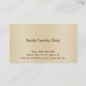 Medical Symbol医者の博士の名刺 名刺 (裏面)