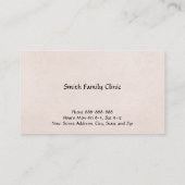 Medical Symbol Physician博士の名刺 名刺 (裏面)