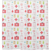 Medical Themeナースおよび博士 シャワーカーテン (正面)