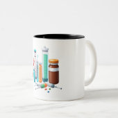 Medical Tools Cartoon Mug ツートーンマグカップ (正面右)