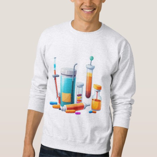 Medical Tools Cartoon Sweatshirt スウェットシャツ (正面)