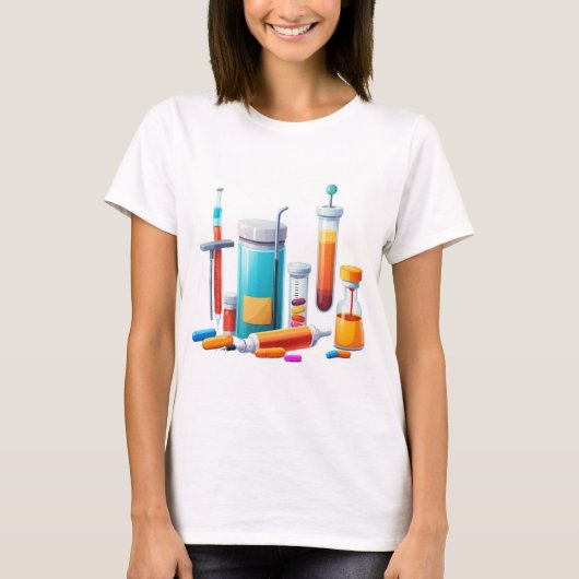 Medical Tools Cartoon Tee Tシャツ (正面)