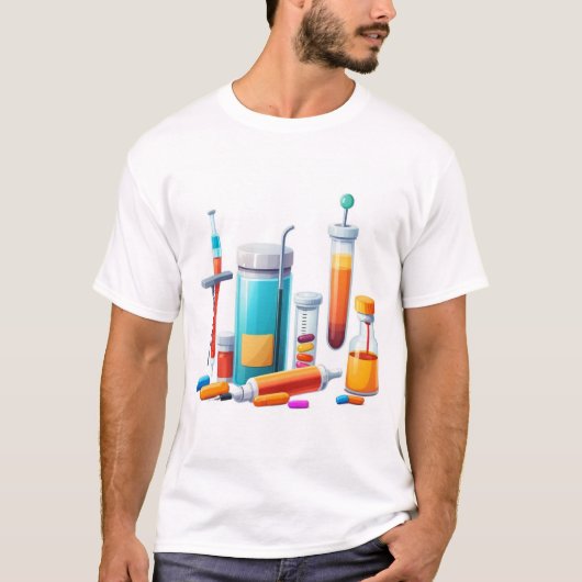 Medical Tools Cartoon Tee Tシャツ (正面)