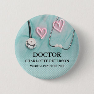 Medical Uniform Stethoscope Doctor Nameタグ 缶バッジ
