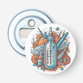 Medical Vial Art – Syringe & Pill Bottle Wings  栓抜き