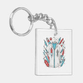 Medical Vial Keychain – Nurse & Doctor Gift キーホルダー (正面左)
