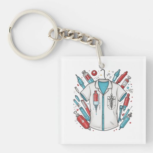Medical Vial Keychain – Nurse & Doctor Gift キーホルダー (正面)