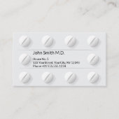 Medical White Clean Tablet Box Pills Professional 予約カード (正面)