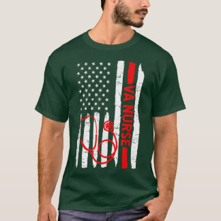 Medical Worker American Flag VA Nurse Tシャツ