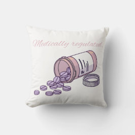 Medically Regulated Cute Pink Pill Bottle Girly クッション