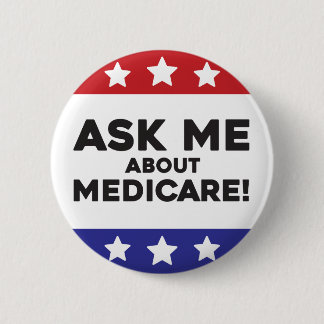 Medicareについての質問はこちら Button- 会話のきっかけ 缶バッジ