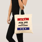 Medicareについての質問は私にどうぞ トートバッグ (正面(商品))